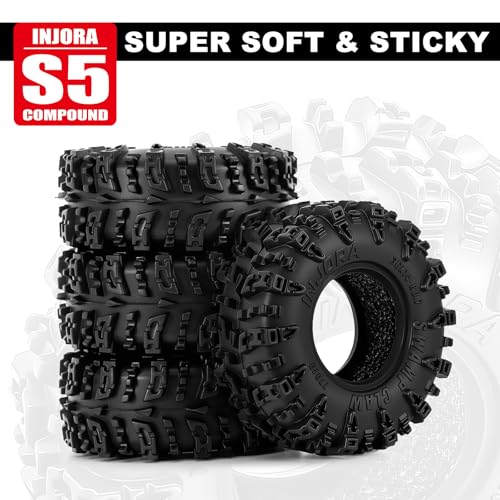 INJORA 0.7" Swamp Claw Tires 36 * 14mm for Axial SCX30 Upgrade, T7019