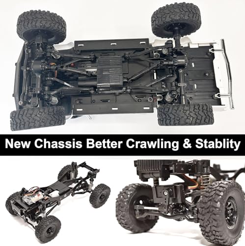 WPLDEWAN WPL C64-1 RC Crawler 1/16 Scale RC Truck 4x4 Off Road | Remote Control Rock Crawler All Terrain Pickup RTR 260 Motor Upgraded Chassis 2.4GHz Proportional Control Adult