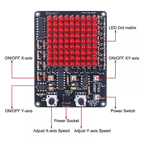 Soldering Learning Kit, ICSTATION LED Soldering Practice Kit With Knob Control LED Light Kit Soldering Project for Back to School Students STEM Teaching and Learning Education