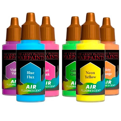 The Army Painter, Air Triads Fluorescents, 6 x 18 ml | Pre-thinned Acrylic spray gun paints - Paint sprayer paint for D&D & Warhammer Miniatures - color: Fluorescents