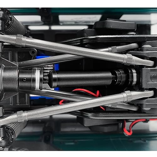 RCHUBAM 2pcs Front Rear Center Driveshaft for 1/18 TRX4M RC Upgrade Parts | 1144 Steel 40-50mm and 55-75mm Drive Shaft - color: Black