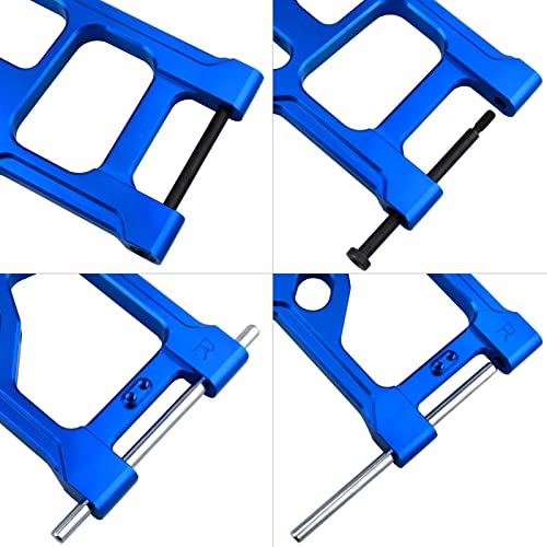 Aluminum Rear Lower Suspension Arms for ARRMA Kraton 8S BLX 1/5 Scale RC Truck (1 Pair), Replaces ARA330590 Upgrades (Blue) - color: Blue