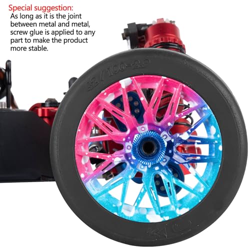 RC Rubber Wheels Tires for 1/8 Typhon 6S BLX,1/7 Infraction 6S BLX,Limitless,4PCS Highway Wheels Soft Tires Truck Tire Highway Tires,Colour - color: Colour(4pcs)