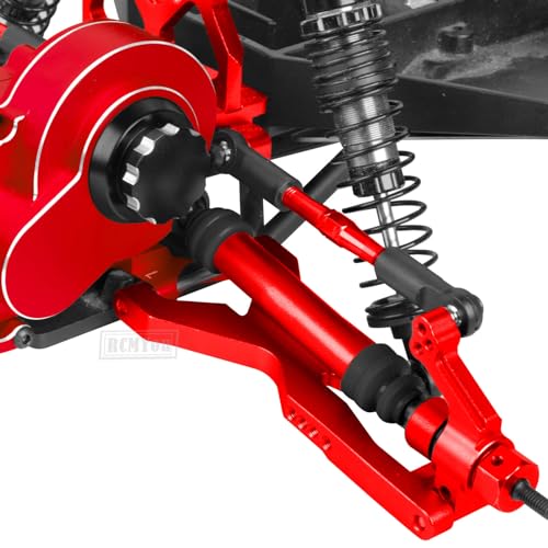 Rear Drive Shaft CVD & Front Axles Upgrades Part for 1/10 Slash 2WD/Slash VXL 2WD,Stainless Steel #45 Driveshaft with Hex,Red - color: Red - Parts