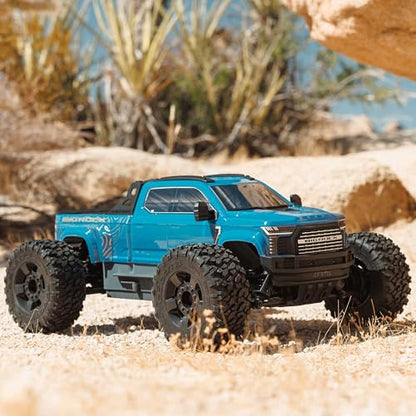 ARRMA RC Truck 1/10 Big Rock 4X4 223S BLX BRUSHLESS Street Truck RTR (Batteries and Charger Not Included) with DSC, (Blue), ARA4312V4T3 - color: Blue