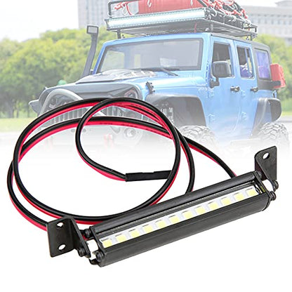 1/10-4 Scx10 4WD RC Crawler Car Mini Roof Light Bar 12 LED Black Kit