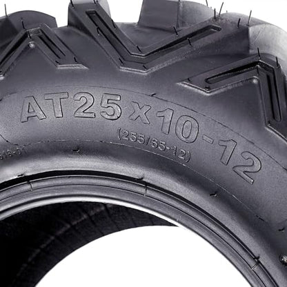ATV Tires 25x8-12 Set of 2 ATV Tires All Terrain Tires, 25x8-12 6PR Sand Mud Off-Road Tires, Tubeless - size: 25x8-12