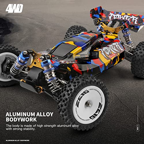 GoolRC WLtoys 124007 Brushless RC Cars, 1:12 Scale Remote Control Car, 4WD 75km/h High Speed Racing Car, 2.4GHz All Terrain Off Road RC Truck RTR with Metal Chassis for Adults