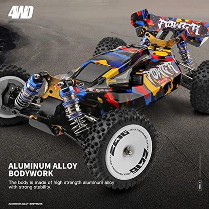GoolRC WLtoys 124007 Brushless RC Cars, 1:12 Scale Remote Control Car, 4WD 75km/h High Speed Racing Car, 2.4GHz All Terrain Off Road RC Truck RTR with Metal Chassis for Adults