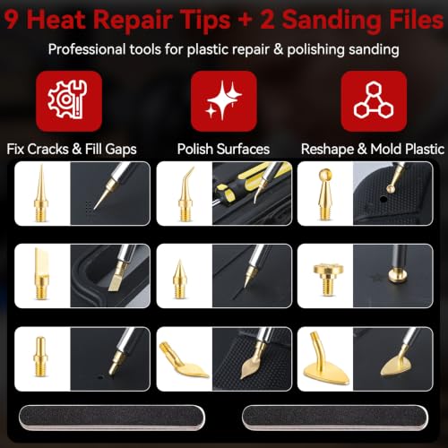 Threaded Inserts Set 350pcs M2-M8 and 9 Repair Tips Digital Soldering Iron | YUWEIC Heat Set Insert 350pcs M2-M8,9 Repair Tips,60w Digital Soldering Iron, 2 Polishing Strip, Tweezers, for 3D Printer - size: M2-M8+350Pcs Heat Inserts