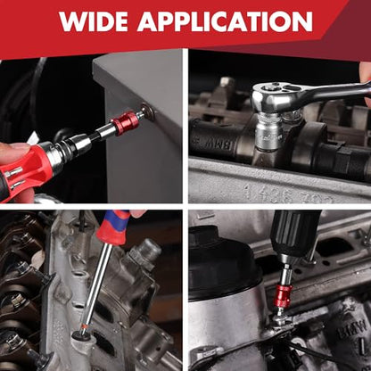 ARROW 48-Piece 1/4" Screwdriver Bit & Socket Set, Color-Coded S2 Steel Drill Bits with Magnetic Bit Holder, 6–13mm CR-V Sockets, Compatible with Power Drill, Screwdriver & Mini Ratchet Wrench - style: 48 PCS Screwdriver Bit & Socket Set