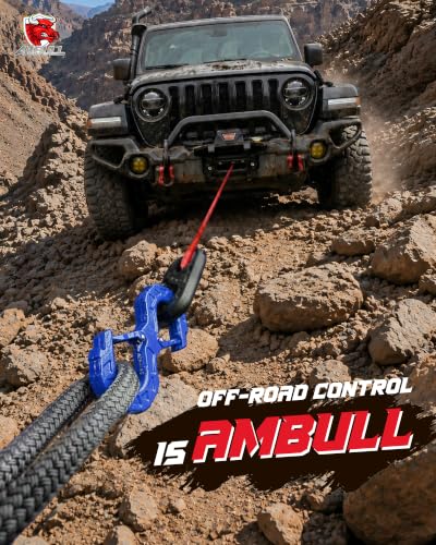 3/8 Tow Hook, Winch Hook for Off-Road Recovery, Towing Shackle 33000 Lbs, G80 Heavy Duty Strength Integrated Winch Quick Shackle, Blue - color: Blue