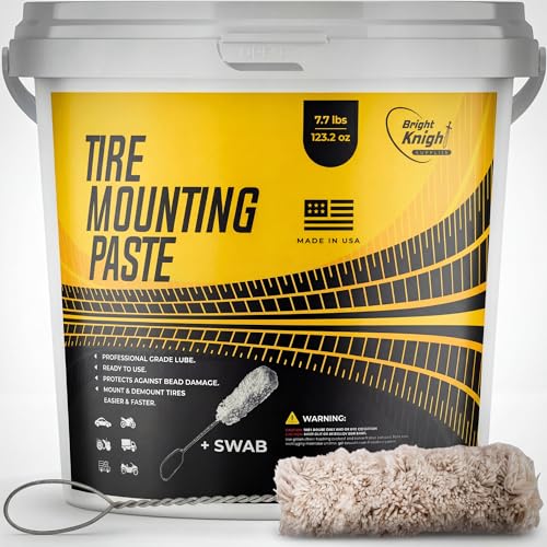 Tire Mounting Paste & Lube – Easy Application, No Rim Damage – Eco-Safe Compound + Pro Swab – Works on ATV, Motorcycle, Truck, Car