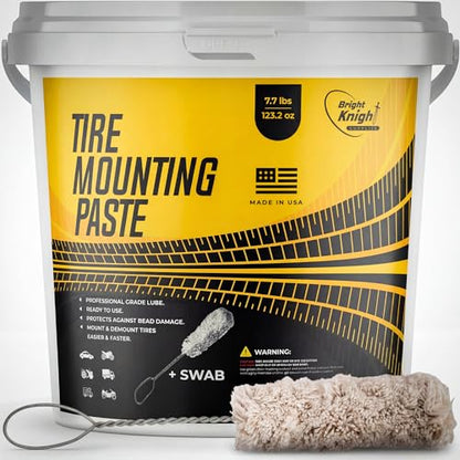 Tire Mounting Paste & Lube – Easy Application, No Rim Damage – Eco-Safe Compound + Pro Swab – Works on ATV, Motorcycle, Truck, Car