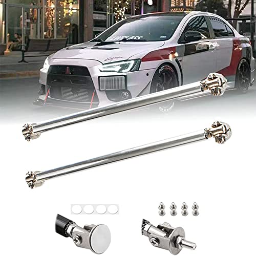 2PCS Front Bumper Lip Splitter Strut Rod Tie Bars Support Rod Adjustable Compatible with Most Vehicles 3''-8'' (Silver, 7.5CM/2.9 inch) - size: 7.5CM/2.9 inch, style: Silver