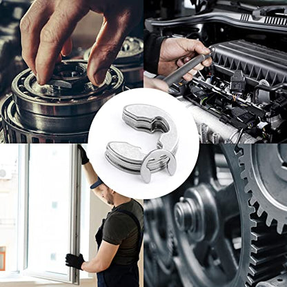 NINDEJIN E-Clip Retaining Rings Assortment Set, 304 Stainless Steel External Snap Ring Clip Kit, 1.2-15mm(13Sizes)E Circlip Retainer Rings for Projects–Car Engines, Locking Mechanisms and Other Shafts | 304 Stainless Steel, External Snap Ring Clip Kit, fo