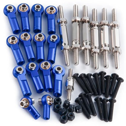 RC Car Upgrade Parts for Slash 2wd for Stampede for Hoss for Rustler 1/10 RC Crawler Car Metal Turnbuckles Camber Linkage Steering Link Rod Ends Adjustable