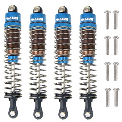 Oil Shock Absorbers Upgrade Compatible with 1/10 RC Cars | Fits Axial / D90 / Scx10 / Tamiya / Trx4 - Oil Damper Upgrade - Blue - color: Blue