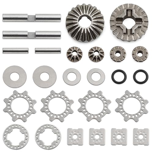 Front Rear Universal Diff Gear and Limited Slip Diff Plates RC Upgrade Part for ARRMA 1/8 Typhon Kraton EXB V5 V6 Outcast Notorious Talion 6S BLX EXB 1/7 Big Rock Mojave EXB Differential Gear Set