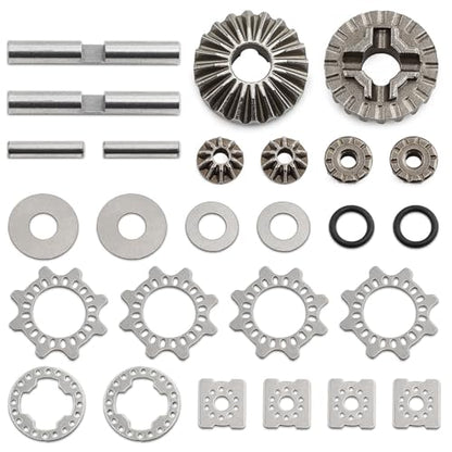 Front Rear Universal Diff Gear and Limited Slip Diff Plates RC Upgrade Part for ARRMA 1/8 Typhon Kraton EXB V5 V6 Outcast Notorious Talion 6S BLX EXB 1/7 Big Rock Mojave EXB Differential Gear Set