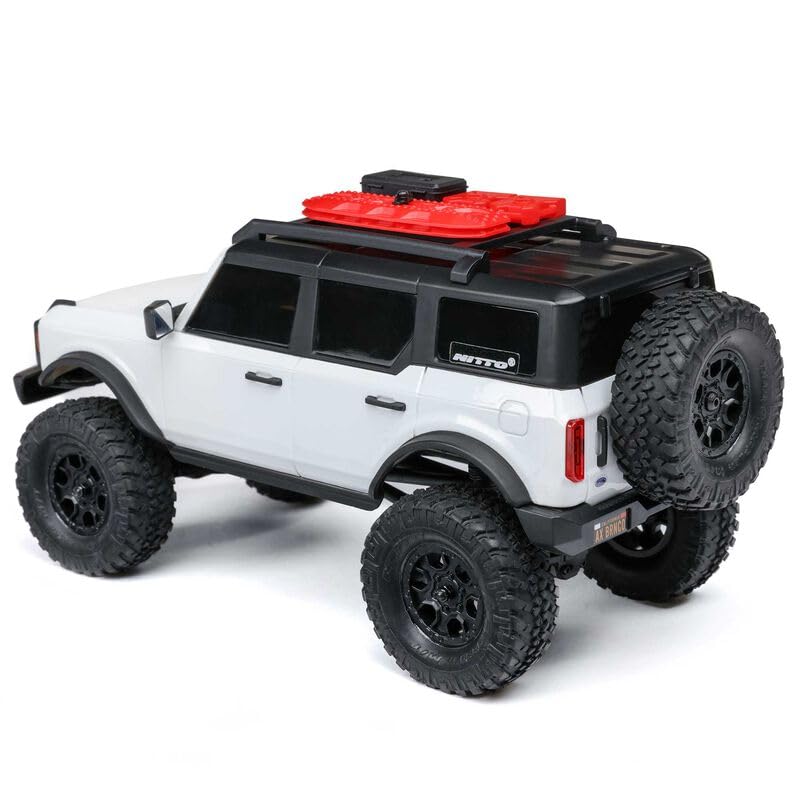 Axial 1/24 SCX24 F Bronco 4X4 RTR Brushed Rock Crawler (Battery & Charger Included) - Remote Control Car, RC Cars, RC Rock Crawler 4WD RTR 1/24 Scale for Adult (White (AXI00006V2T4)) - color: White (Axi00006v2t4)