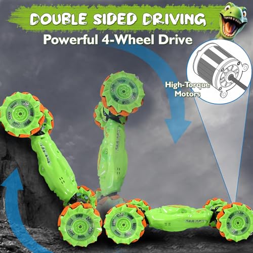 Gesture Sensing RC Stunt Car - Birthday for Boys, 6 7 8-12 13 14+ Year Old, 360 Rotating 4WD Twist Toys, Hand Controlled & Remote Control, with Light & Music