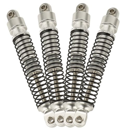 53mm 59mm 66mm 78mm Aluminum Long Threaded Shocks Absorbers Oil Damper for 1/18 RC Crawler TRX4M TRX-4M KUpgrade Parts (66mm-silver) - color: 66mm-silver