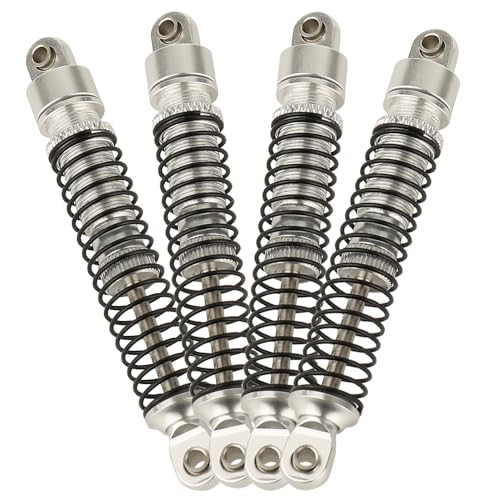 53mm 59mm 66mm 78mm Aluminum Long Threaded Shocks Absorbers Oil Damper for 1/18 RC Crawler TRX4M TRX-4M KUpgrade Parts (66mm-silver) - color: 66mm-silver