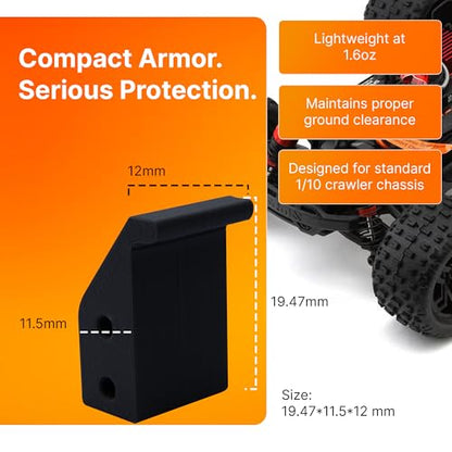 SplashNColor Center Skid Plate Compatible with 1/10 Scale Crawler – Smooth Belly Protection Upgrade | Chassis Underside Guard | Obstacle-Sliding Trail Armor