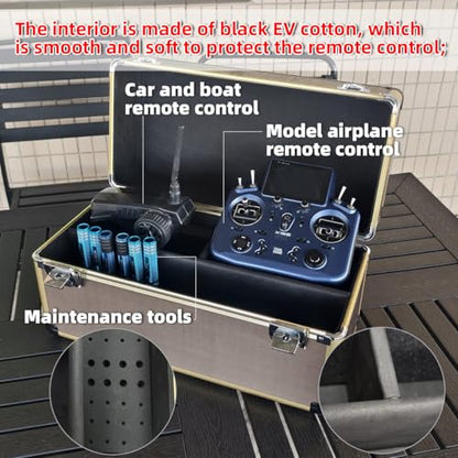 Dual Control Aluminum Box Portable Case 45x28x21.5cm for RC Model