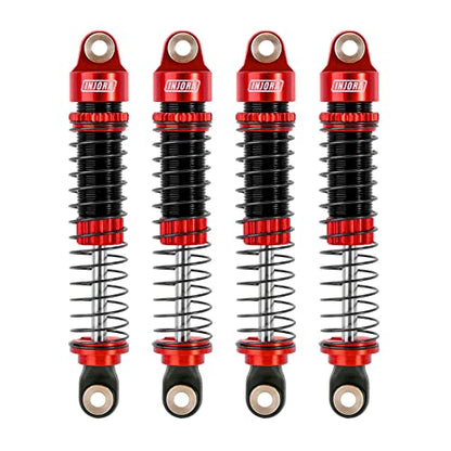 INJORA 59MM Long Threaded Oil Damper Shock Absorber for TRX4M, Red - color: Red