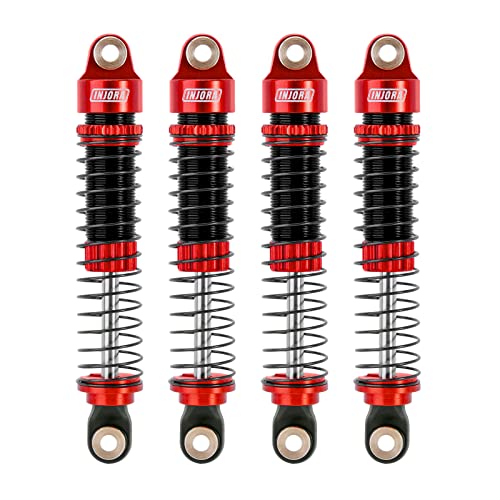 INJORA 59MM Threaded Oil Shock for 1/18 RC Redcat Ascent18 Upgrade(Red) - color: Red