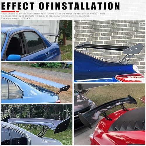 JMTBNO 57 Inch GT Wing Rear Trunk Spoiler Wing Gloss Black Compatible with Universal Car Spoiler Rear Wing Rear Trunk Spoiler GT Style Wing Spoiler Gloss Black - color: Gloss Black