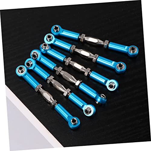 6Pcs Aluminum Turnbuckle Rod Linkage for Hsp Racing Hpi Truck Buggy Upgrade Parts Blue Machining Easy Installation - color: Blue