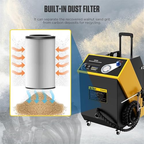 Walnut Blaster, with 23 Pcs Adapters & 5KG Walnut Blaster Kit for Carbon Cleaning, Automotive Engine System Intake Pipe Exhaust Valve Cleaning Machine, 1500W - size: 1500W Walnut Blaster