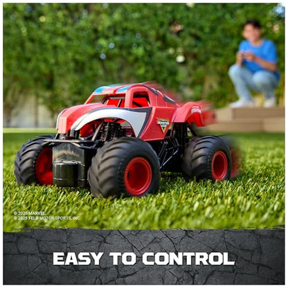 Monster Jam Marvel Spider-Man RC Monster Truck 1:24 Scale Vehicle | Includes 1 RC Truck & Controller, Race in Heroic Adventures, Easy to Drive for Imaginative Play, Toys for Ages 4 and Up - style: Spider-Man