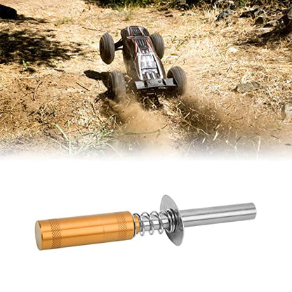 Glow Plug Igniter RC Starter Kit with N3 Glow Plug, RC Engine Igniter for Methanol Fuel Oil Powered Vehicles, Aluminum Alloy Glow Plug Starter for HSP 80103 RC Car, Aircraft, Ships (Gold) - color: Gold