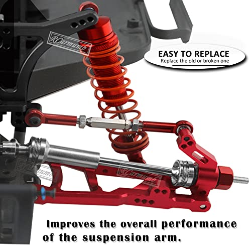 RC Upgrades Part Rear Drive Shaft CVD Front Axles for 1/10 Rustler VXL 2WD Slash VXL 2WD,Stampede VXL 2WD,Hoss VXL 2WD,2pcs Stainless Steel #45 Drive Shaft with Red Hex,Silver - style: Silver w/Red (for 2wd)