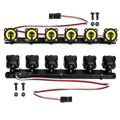 RC LED Light Bar Kit for 1/10 1/8 RC Crawler, Bright Scale Light for Axial SCX10 Wraith, Traxxas TRX4 TRX6, Redcat Gen8 RC Car Truck Accessories (Style B)