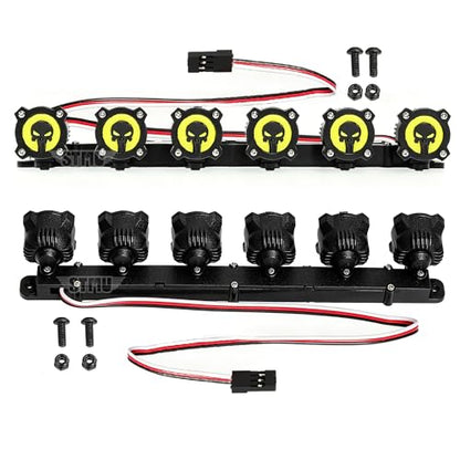 RC LED Light Bar Kit for 1/10 1/8 RC Crawler, Bright Scale Light for Axial SCX10 Wraith, Traxxas TRX4 TRX6, Redcat Gen8 RC Car Truck Accessories (Style B)