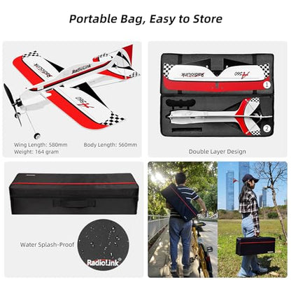 Radiolink A560 Plug & Play (PNP) 3D RC Airplane with Gyro 6 Flight Modes | 580mm Wingspan 4CH Gyro Byme-A Flight Controller, Brushless Motor&ESC for Beginner (No Radio/Receiver/Charger)