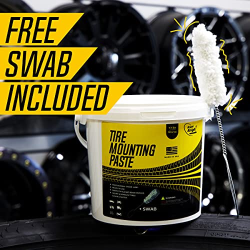 Tire Mounting Paste & Lube – Easy Application, No Rim Damage – Eco-Safe Compound + Pro Swab – Works on ATV, Motorcycle, Truck, Car