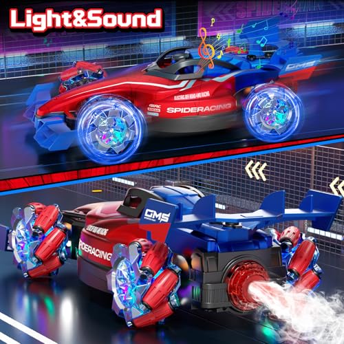 Remote Control Cars, 2.4GHz Monster Truck RC Stunt Cars for Boys Kids Adults, 1:12 Monster RC Truck Off Road with Light & Music, Gifts for 8 9 10 11 12 13 14 15 16+ Years Old Boys Girls Adults