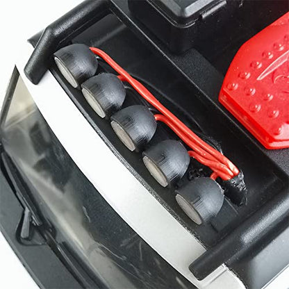 1/24th RC Car Headlights LED Round Roof Rack Lights Lamp White Upgrades for Axial SCX24 AXI00006 Bronco RC Crawler Truck Car Accessories Parts