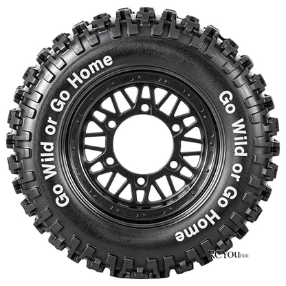 RC Wheels Tires Truck Tires 12mm/14mm/17mm Hex for 1/10 Slash 4×4 4WD 2WD/Axia1/Arrm a Senton/Redca t/Rc4w d,w/RC Wheels Hex Detachable Replace Running on Off-Road Tires,Black - color: Black- (Wheel Tires)