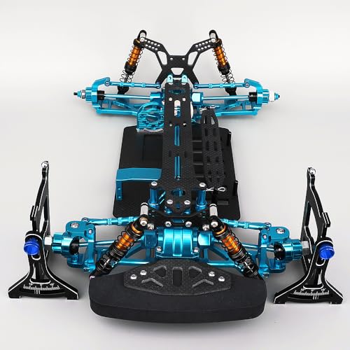 Multi-Functional 1/10 RC On Road Cars Alignment Tool - Camber, Toe, Slip Angle Gauge, 1/10 RC Suspension Tuning Setup Gauge, Aluminum Ultimate Suspension & Steering Adjustment Tool