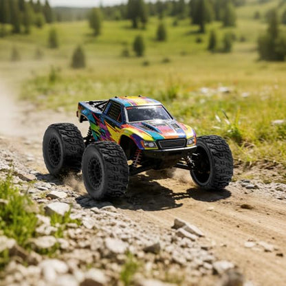 1/10 RC Short Course Truck Tires, daitoku 12mm Hex RC Wheels and Tires for 1/10 Traxxas TRX4 Slash Arrma Losi Tenacity Vkar 10sc Hpi - Style B (Black) - style: Style B