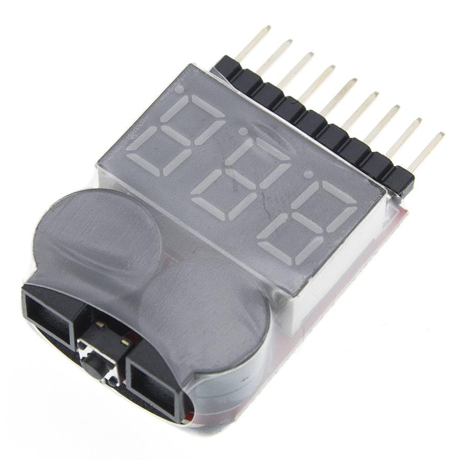 1pcs 1-8S Lipo/Li-ion/Fe RC Helicopter Airplane Boat etc Voltage 2 IN1 Tester Low Voltage Buzzer Alarm