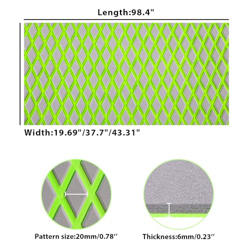 98.4"X43.31" Boat Flooring Self-Adhesive EVA Foam Boat Decking Marine Yacht RV Pool Non-Skid - color: Light gray and olive green