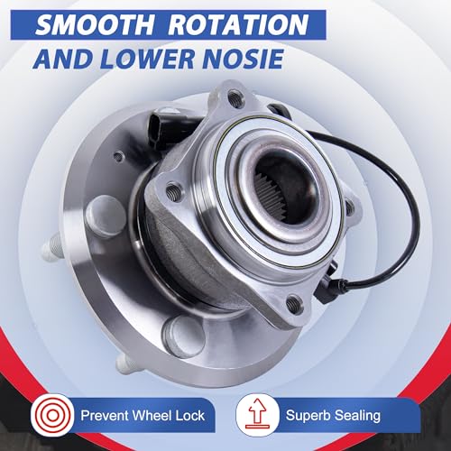 512440 Rear Wheel Bearing Hub Assembly ABS 5 Lugs 1 Pack | Fits 2010-2017 Chevy Equinox & GMC Terrain, Rear Automotive Replacement Wheel Hub Bearing Assembly with ABS Sensor - size: 512440/1PC